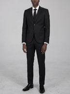 Black Two Button Suit