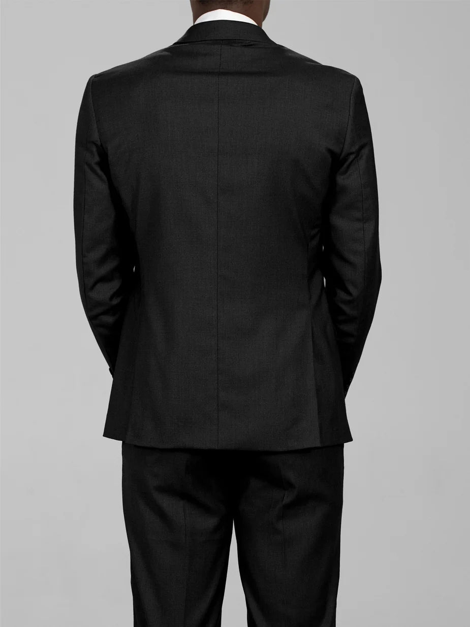 Black Two Button Suit