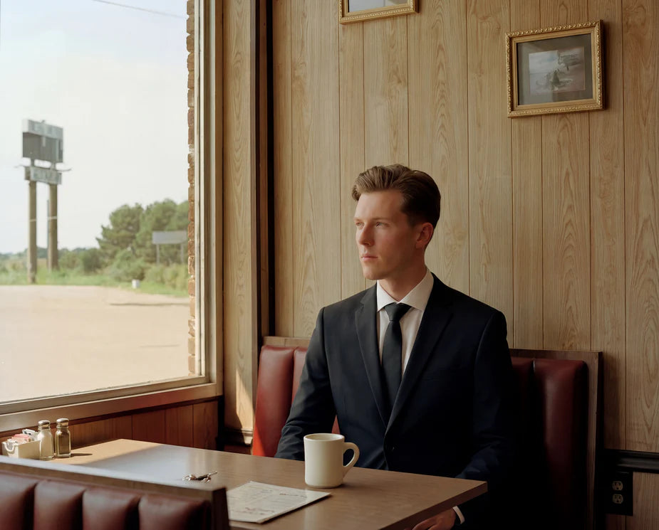 Black Two Button Suit