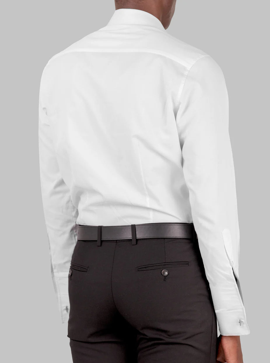 Dress Shirt in White with French Cuffs