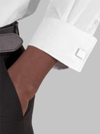 Dress Shirt in White with French Cuffs