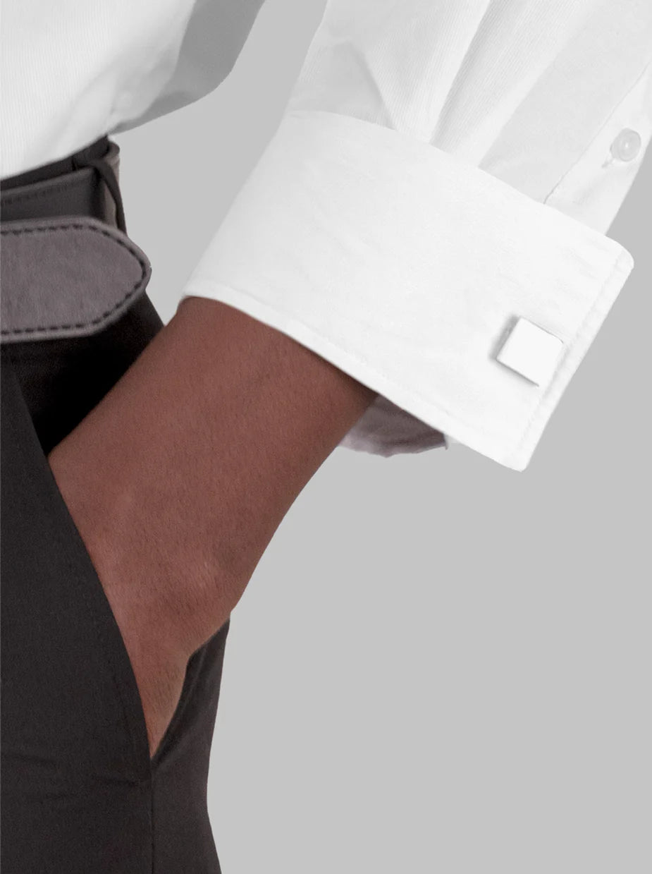 Dress Shirt in White with French Cuffs