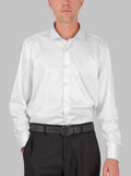 Dress Shirt in White with Stretch