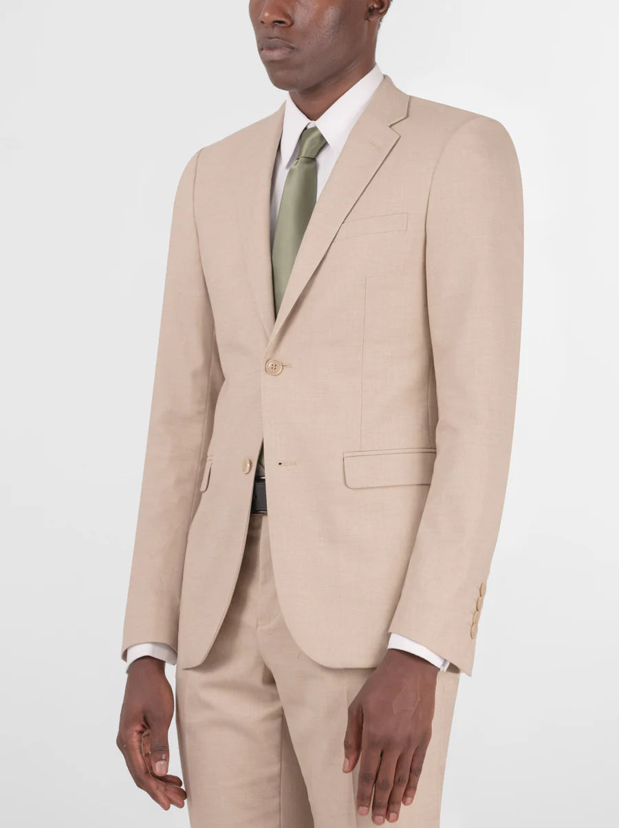 Light Beige Two Button Suit
